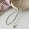Collar de Perlas Florales Redondas con Cuentas Estilo Francés, Exquisito y Elegante, Estilo Vintage, Cadena para Clavícula, Joyería de Nicho de Lujo Ligero para Mujeres