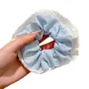 Acessório de Cabelo Scrunchie Estilo College de Luxo, Parecendo uma Fada, Prendedor de Cabelo Versátil Coreano, Corda de Cabelo Elástica Alta Estilo Preguiçoso