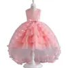Vestido de Princesa Sem Mangas com Tutu para Meninas Amazon Europeu e Americano Vestido para Florista Casamento Apresentação de Palco Tutu de Tule