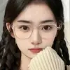 25 Gafas Transparentes Rosa Ultraligeras para Miopía para Mujer, Se Pueden Personalizar con Graduación, Montura Grande que Hace que la Cara Parezca Más Pequeña, Luz Antiazul, Gafas Fotocromáticas
