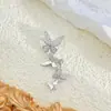 Pingente com Múltiplas Borboletas, Pingente de Colar de Zircônia Microincrustada em Cobre para Mulheres, Acessório de Moda de Luxo Leve de Alta Qualidade, Componentes para Joias DIY