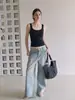 Blusa de alça quadrada única e requintada para mulheres, estilo de verão de alta qualidade, justa ao corpo, adequada para usar por cima, top sem mangas