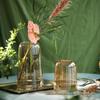 Vaso de vidro de luxo leve simples moderno arranjo de flores coloridas flor seca sala de estar decoração de mesa de jantar em casa vaso de vidro
