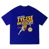 Camiseta de Manga Corta de Algodón Puro de Fibra Larga East Crown Haliburton Top Holgado Camiseta de Baloncesto de Verano Jersey de los Pacers