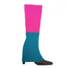 Polainas de punto estilo JK japonés para mujer, a rayas, adelgazantes, cubrepiernas cálidos normales para otoño e invierno, calcetines apilables de moda hasta la mitad de la pantorrilla