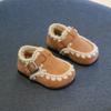 Zapatos de Algodón para Niñas 2025 Invierno Forrados de Felpa Engrosados Suela Suave Planos Zapatos Birkenstock Zapatos para Bebé Niño Pequeño de 1-2-3 Años