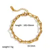 Pulsera Cadena de Acero Inoxidable 304 Transfronteriza Personalizable Joyería DIY Accesorios Chapado en Oro de 18K Hebilla Ot Pulsera de Acero de Titanio Pulsera
