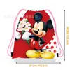 Paquete Mickey Minnie Bolsillo Infantil Anime Dibujos Animados Fiesta de Cumpleaños Mochila con Cordón Bolsa de Almacenamiento Portátil Transfronterizo