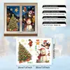 Adesivos de Janela de Natal Populares em Aquarela Transfronteiriços Papai Noel Árvore de Natal Floco de Neve Adesivos de Vidro Estáticos Natal Atacado