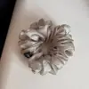 Laço de cabelo doce e delicado, scrunchie, acessório de cabelo, elástico de cabelo franzido floral de alta qualidade estilo coreano, laço de cabelo franzido