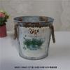 Huaxia Release-Balde Viejo de Lata Retro Cubo para Flores Maceta Aspersores para Flores Adornos Decorativos Comestibles