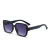 Nuevas gafas de sol con montura grande, caja lisa, tendencia de moda, gafas de sol anti-ultravioleta para el hogar, gafas personalizadas coreanas