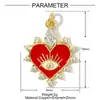 Collar con Colgante de Mariposa Corazón Hueco Goteo de Aceite Transfronterizo Zircón de Cobre Pendientes de Ojo de Diablo Pulsera Accesorios de Joyería para Mujer