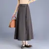 Saia Lápis de Lã Elegante Lisa Feminina Outono Inverno 2026 Nova Cintura Alta Emagrecedora Linha A Bom Caimento Cobre os Quadris Bainha Larga