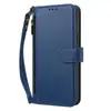 Funda de cuero con cremallera cruzada de color sólido para Apple 18 Pro Max, aplicable transfronteriza, ranura para tarjetas multifuncional, cubierta con soporte anticaída
