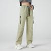 Pantalones Cargo Funcionales Americanos de Verano Sueltos Rectos para Senderismo Casual Unisex para Exterior Cortavientos Repelentes al Agua Softshell