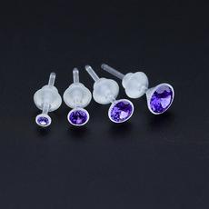 简约气质锆石耳钉女 塑料树脂耳针韩国人气网红送女友礼物