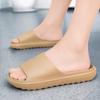 Pantuflas de Suela Gruesa de Nuevo Estilo Transfronterizo 2025 para Hombre, Verano Interior Hogar Baño Antideslizantes Pantuflas de Pareja para Mujer