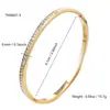 Elegante e Simples Estilo Cool Padrão Geométrico Pulseira de Diamante Aço Inoxidável Banhado a Ouro 18K Luxo Acessível Joias de Alto Padrão para Mulheres