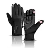 Guantes de Ciclismo y Esquí Otoño e Invierno Pantalla Táctil Cremallera Forro Cálido de Felpa Deportes al Aire Libre Impermeables Puño de Piel A Prueba de Frío A Prueba de Viento y Antideslizantes
