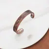 Novo Bracelete Magnético Viking Personalizado Tendência Retro Europeu e Americano Jia Rui Estilo K Cobre Vermelho Aberto