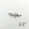 Aleación de zinc plateada transfronteriza accesorios diy doble colgante collar ECG pulsera colgante accesorios venta al por mayor