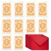 Transfronterizo Nuevo 1 Tamaño Grande Set de Sobres para Tarjetas de Agradecimiento Estilo Ins Flor Simple Expresión de Agradecimiento Sincero