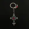 Llavero Colgante Accesorio Cruz Gótica Punk Joyería de Aleación DIY Tendencia Llave de Coche Diseño Hueco