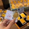 Pegatina para Teléfono Móvil de Oro Puro 999 Princesa Hazte Rica Foil de Oro Hazte Rico Rápido Pegatina para Refrigerador Año de la Oveja Ten Dinero para Gastar Tarjeta de Oro Regalo