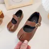 Zapatos de Cuero Sencillos para Niñas 2026 Nuevo Primavera/Otoño Zapatos de Princesa con Suela Suave para Niños Bebé Estilo Coco Chanel Zapatos Planos Cómodos