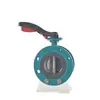 Válvula Borboleta com Vedação Macia para Flange Hugong de Xangai D41X-10/16Q Válvula de Fechamento Manual Válvula Borboleta de Borracha