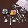 Miniatura simulação réchaud utensílios de cozinha cola creme diy grampo de cabelo feito à mão enfeites de casa material resina acessórios atacado