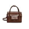 Bolsa de Mão Quadrada Pequena Estilo Minimalista Comércio Exterior para Mulheres, Nova 2025 Chic Vintage Cor Sólida Bolsa de Ombro Transversal