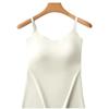 Colete Camisola Longo que Cobre a Barriga, com Bojos, Copas Fixas Integradas, Sem Aro, Base Sem Costura para Usar por Baixo e por Cima