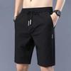 Shorts Casuales de Verano Delgados de Seda de Hielo Elásticos para Hombre, Pantalones Rectos Holgados para Hombre, Pantalones de Moda Versátiles 1/2