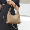 Bolso de hombro retro de gran capacidad, popular, de moda 2023, nuevo, con cadena, color sólido, informal, sencillo, para mujer