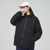 Jaquetas para Homens e Mulheres, Jaquetas à Prova de Vento e Impermeáveis para Exterior, Jaquetas Casuais Largas de Marca da Moda, Jaquetas Splicing de Gola Alta para Outono, Modernas