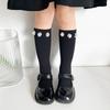 Calcetines finos de verano para niños con perlas, serie de colores sólidos blanco y negro, rectos sin talón, talla para niños, fabricantes de calcetines de tubo para niños al por mayor