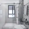 Popular Cabina de Ducha Transfronteriza de Acero Inoxidable, Baño Sencillo con Separación de Seco y Húmedo, Diseño de Cabina de Ducha con Mampara Deslizante