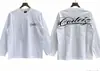 Camisetas Casuales Sueltas de Manga Larga Raglán con Bloques de Color Estampado de Letras Alcatraz para Hombre y Mujer Marca de Moda al por Mayor Transfronteriza