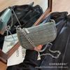Bolso Pequeño de Mezclilla con Cadena y Pedrería de Moda para Mujer, Nuevo Estilo 2026, Elegante Bolso de Hombro y Cruzado de Venta Caliente Transfronteriza