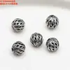 Cuentas Espaciadoras Pequeñas de Plata de Ley y Accesorios de Anillo, Cuentas Espaciadoras Lisas de Plata Blanca Vintage, Materiales para Manualidades de Cuentas Hechas a Mano