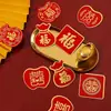 Ganchos Festivos Rojos con la Palabra "Furong" para Año Nuevo, Adhesivo Fuerte, No Requiere Taladro, para Colgar Nudos Chinos y Faroles, Ganchos Pegajosos de Alta Resistencia
