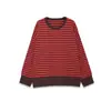 Para Comercio Exterior Europeo y Americano Transfronterizo Ropa de Mujer Aliexpress Más Vendido Otoño Simple Versátil Rayas Cuello Redondo Suéter de Punto Manga Larga