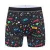 Temu Xiyin Roupa Íntima Masculina Transfronteiriça Cueca Boxer Longa Masculina Estampada em Desenho Animado Graffiti Shorts Boxer Tamanho Grande Europeu e Americano