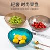 Plato de Frutas PET Transparente de Alto Valor de Color Plato Plano Plato de Frutas Creativo Plato Phnom Penh Plato para el Hogar Sala de Estar Plato para Alimentos de Frutas Secas