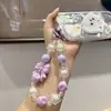 Nova corrente de celular com laço de miçangas inspirada na dopamina, um acessório fofo e estiloso para bolsas, e um chaveiro de carro doce e legal para meninas
