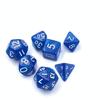 Fornecimento direto da fábrica de dados de mesa multifacetados de 10 mm, mini jogo de dados DND, plástico colorido, luminoso, dois lados, cor de terno