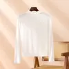 Venta al por mayor transfronteriza europea y americana de tops finos de otoño para mujer, cuello medio, talla grande, manga larga, ropa interior cálida, adecuada para usar en capas o como prenda exterior
