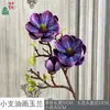 Pintura a Óleo Pequena Magnólia, Flor de Paineira, Ornamentos para Estudo Interno, Arranjo de Flores, Flores Artificiais, Decoração Comercial Flores de Seda